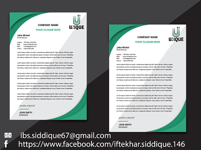 A MINIMAL/SIMPLE BUSINESS LETTERHEAD DESIGN