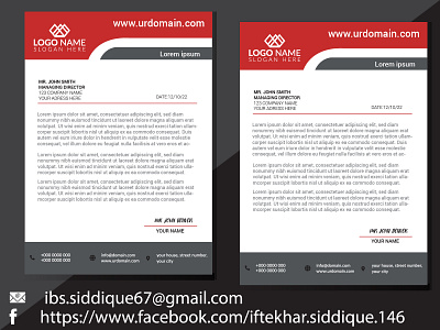 MINIMAL/SIMPLE BUSINESS LETTERHEAD DESIGN