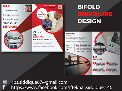 A MINIMALISTIC BUSINESS BIFOLD BROCHURE DESIGN bifold bifold brochure branding brochure business corporate design graphic design illustration minimal print print design simple vector