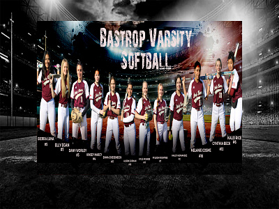 Banner for a varsity softball team banner baseball design girls team graphic design illustration minimal poster simple softball sports sports jersy team varsity vector web banner