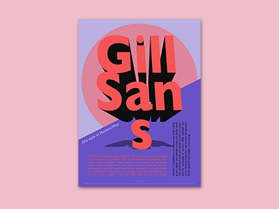Gill Sans Typography | Poster Design gill sans graphic design poster typography