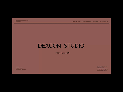 DEACON STUDIO branding clean design digital graphic design grid layout minimal motion graphics publishing type typo typography webdesign