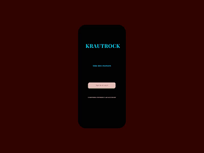 Krautrock Music App app application branding dark design digital illustration mobile publishing scenic ui vector
