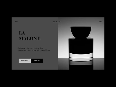 LA MALONE animation blackspace branding design fragrance fumes grid header interaction la layout malone mask typo typography web