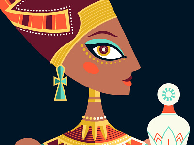 Nefertiti: Close-Up 1 egyptian illustration nefertiti royalty
