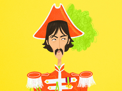 Sergeant Pepper: George beatles british invasion colorful illustration music