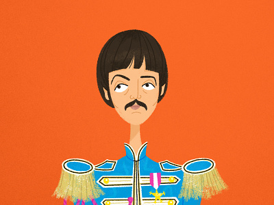 Sergeant Pepper: Paul beatles british invasion colorful illustration music paul mccartney