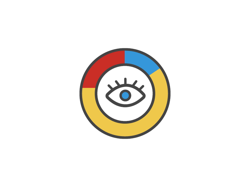 Attraction Analytics Icon analytics attraction donut graph eye icon iconography