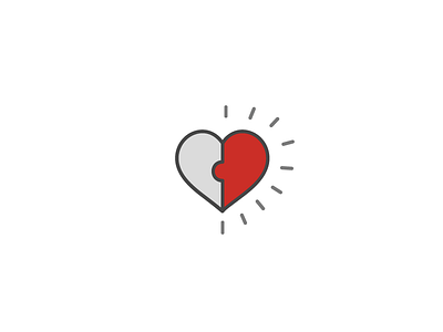 The other piece of my heart brand branding heart icon iconography icons red responsive