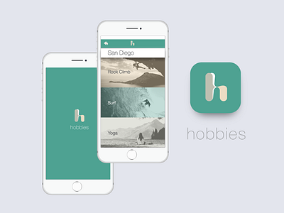Hobbies App active app brand branding green h icon iconography icons logo mobile responsive