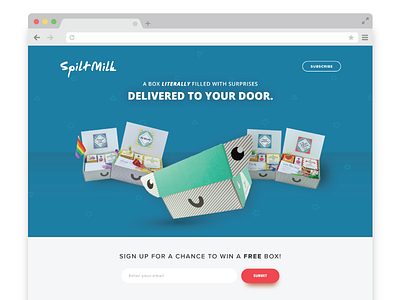 Spiltmilk Landing Page Design