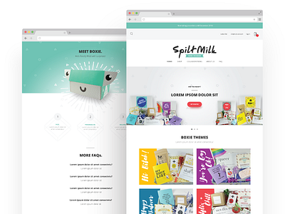 Spilt Milk Website app branding commerce design illustration shopping typography ui ux web web design wireframe