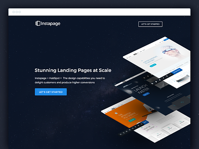 Instapage + HubSpot: Stunning Landing Pages at Scale clean design icon set icons landing landing page modern space ui uideisgn ux web design
