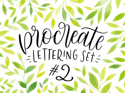 Procreate Lettering Set 2 brushes calligraphy creative market digital art ipad ipad lettering lettering procreate