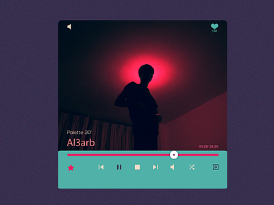 Audio Player app app design feed flat ios 9 mobile music palette30 splash screen ui ux