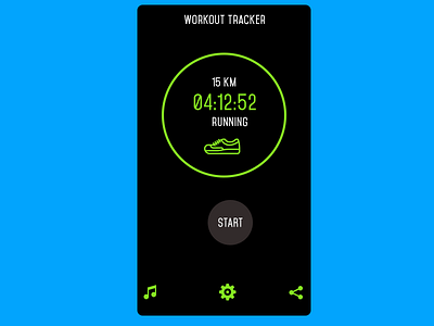 Workout Tracker app clean colors flat gym mobile screen simple tracker ui ux workout