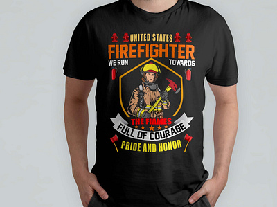 firefighter t shirt design 3d animation branding design firefighter t shirt design graphic design illustration logo motion graphics ui ux vector