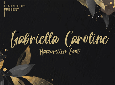 Gabriella Caroline advertisements apparel font brand logo design elegant font fancy greeting cards handwritten font invitations luxury font modern script font wedding