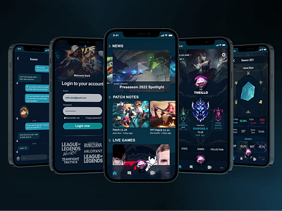 League of Legends App Concept app app design design game league of legends mobile ui ux