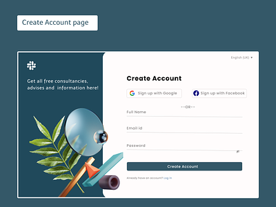 Create Account page! branding graphic design ui ux