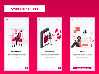 Onboarding Page! graphic design ui ux
