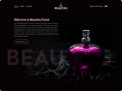 Beauties Portal Dark Edition - Business Presentation Website branding design illustration landing page logo ui ux vector
