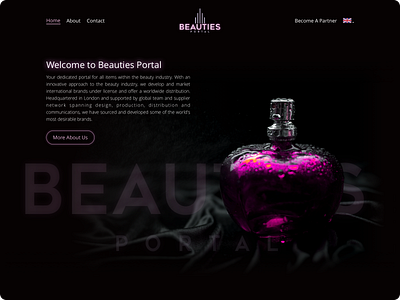 Beauties Portal Dark Edition - Business Presentation Website