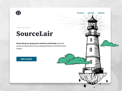 SourceLair - Landing Page design fantasy handmade illustration landing page typography ui ux vector web