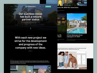 RoofSolutions - User Interface apartment architecture building building website buildings clean dark darkwebsite home realestate realestate website residence ui uiux userexperience userinterface ux web webdesign website