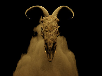 Goat skull 3d 3d modeling blender branding motion graphics