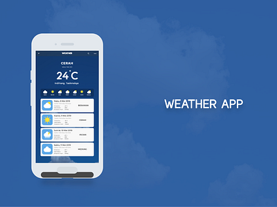 Weather App design flat ui design uiux vector weatherapp xd