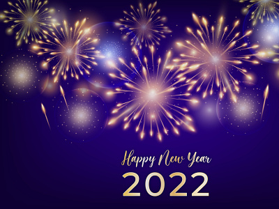 new year 2022 fireworks background