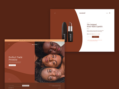 Mented Cosmetics — Rebrand cosmetics ecommerce ecommerce design ecommerce shop makeup mented cosmetics web web design webdesign website