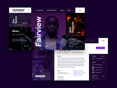 The Theatre For A New Audience design modular play purple shakespeare theater theater design theatre ui ui ux ui design uidesign uiux web webdesign webdesigns website website concept website design