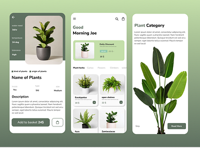 Plants application design delaram plants plants sell app product design sell ui ux design