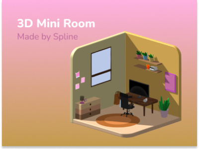 3D MiniRoom 3d 3d design 3d designing 3d modeling delaram design graphic design mini miniroom room spline