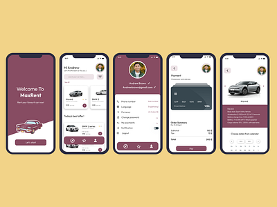 Renting Car Mobile Application