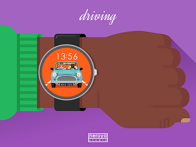 Driving Watchface By Neroya driving neroya smartwatch watch face