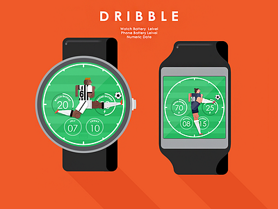 Dribble watchface by Neroya dribble football googleplay neroya smartwatch watch face watchmaster