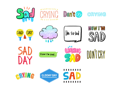 Sad Stamp crying dontcry drawing message now im sad sad sadday sticker