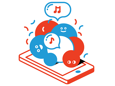 Contents graphic illust music phone