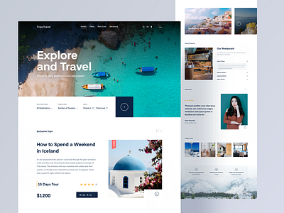 Travel Landing Page design illustration landing nft ui ux web web design website