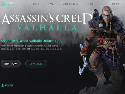 WEB concept Assassin's Creed Valhalla game PS5