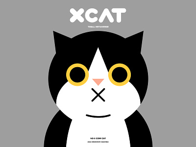 Cow cat cat cow cat digital avatar head portrait illustration nft