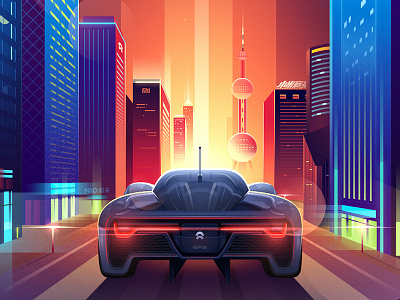 Xiaomi racing countdown POSTER 2 banner illustration kv mi mi game millet racing poster racing racing car