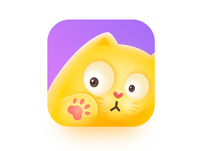 There is a cat icon app cat icon illustration