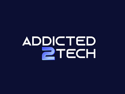 Addicted 2 Tech 3d branding combination mark graphic design icon logo minimal tech visual identity youtube channel