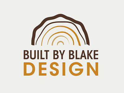 Built By Blake Logo branding combination mark design graphic design icon illustration illustrative logo logo made by minimal visual identity wood