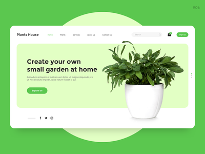 website for buying plants buy online concept design ecommerce green nature plant pot shopping ui ux website