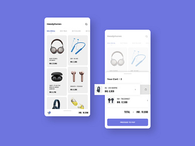 🎧 Headphone - Shopping App UI android app app cart concept design ecommerce app ecommerce design headphones product listing ui ux